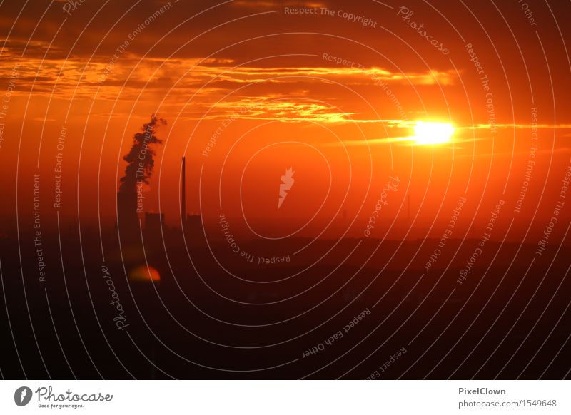 Stockpile Haniel Vacation & Travel Workplace Economy Energy industry Coal power station Energy crisis Industry Environment Horizon Sunrise Sunset Looking Dream