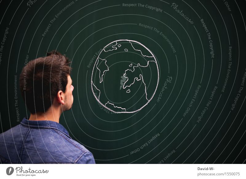 What's the matter with the world? Education Human being Masculine Young man Youth (Young adults) Man Adults Life Art Culture Environment Earth Climate