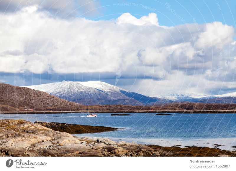 Fresh snow in the mountains Fishing (Angle) Vacation & Travel Tourism Far-off places Ocean Nature Landscape Elements Sky Clouds Storm clouds Climate Bad weather