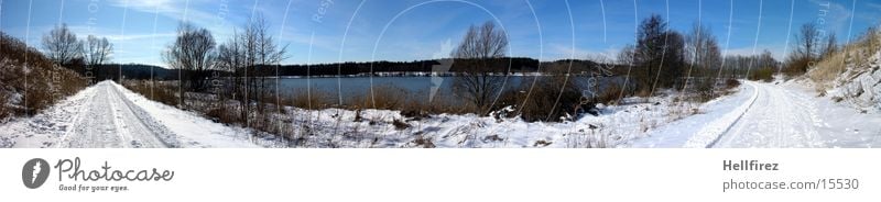 Winter sun 2 Landscape Lausitz forest Spremberg Reservoir Sun Snow