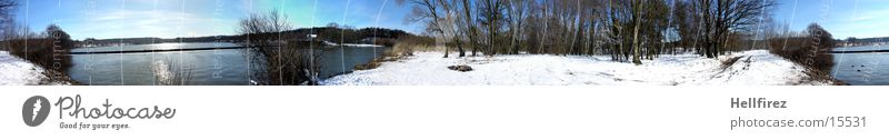 winter sun Winter Landscape Lausitz forest Spremberg Reservoir Sun Snow