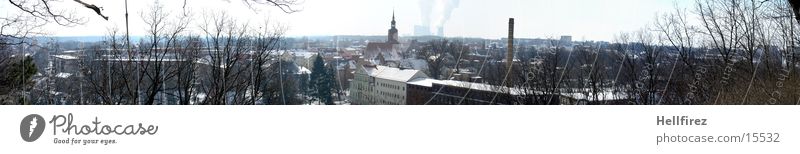 Pano 2 Winter Landscape Lausitz forest Spremberg Sun Snow