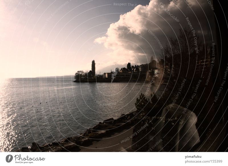 Thinking 2008 Switzerland Shadow Clouds Calm Neuchatel Lake Sunshine Window