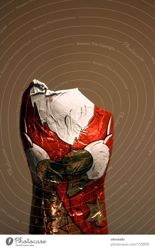 headless Santa Claus Christmas & Advent Chocolate Candy Headless Perplexed Inattentive Nutrition Chocolate Santa Claus