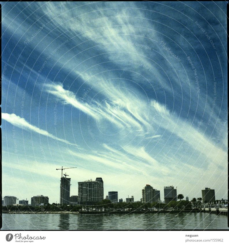 city clouds Town Skyline Clouds Blue Florida Water House (Residential Structure) White Medium format USA saint Petersburg hasselblad Architecture