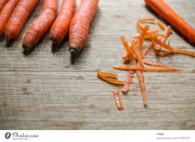 Peel carrots Food Vegetable Carrot Sheath Nutrition Organic produce Vegetarian diet Simple Fresh Healthy Delicious Juicy Orange Molt Colour photo Interior shot