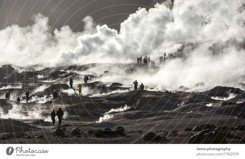 It's boiling... Tourism Trip Adventure Sightseeing Human being Nature Landscape Elements Earth Volcano El Tatio Geyser Geyser bassin fumarole Solfatarenfeld