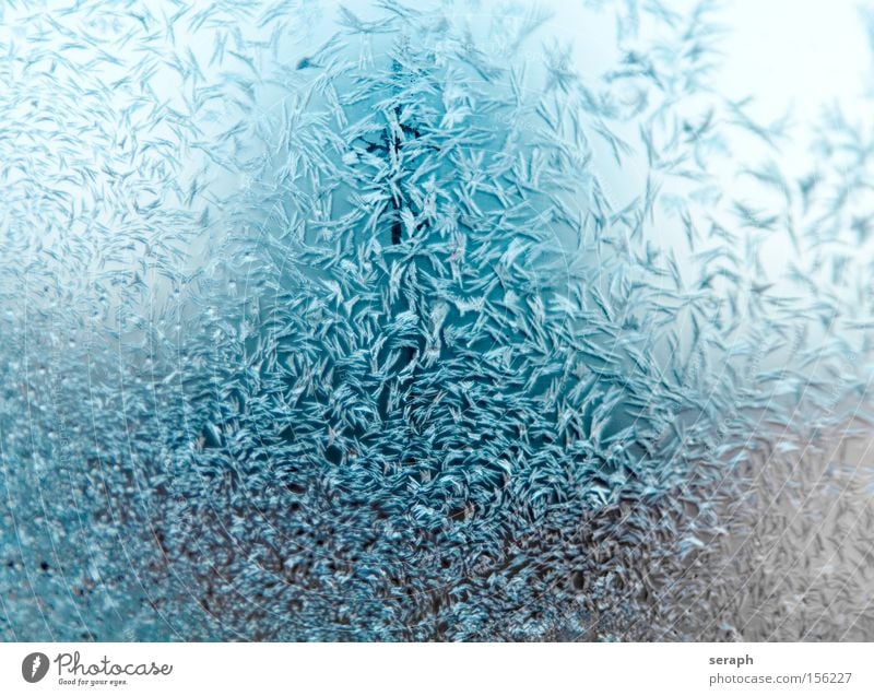 Ice Crystal Cold Winter Frost Background picture Water Hoar frost Blue Pattern Glittering Frostwork Crystal structure gefrorene struktur Snow Detail Frozen