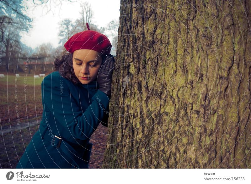 tree hearing Tree Listening Tree trunk Ecological Environment To talk Watchfulness Environmental protection Nature Communicate man and nature