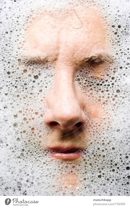 Underwater II Water Wet Woman Portrait photograph Foam Bathroom Relaxation Unrecognizable Anonymous