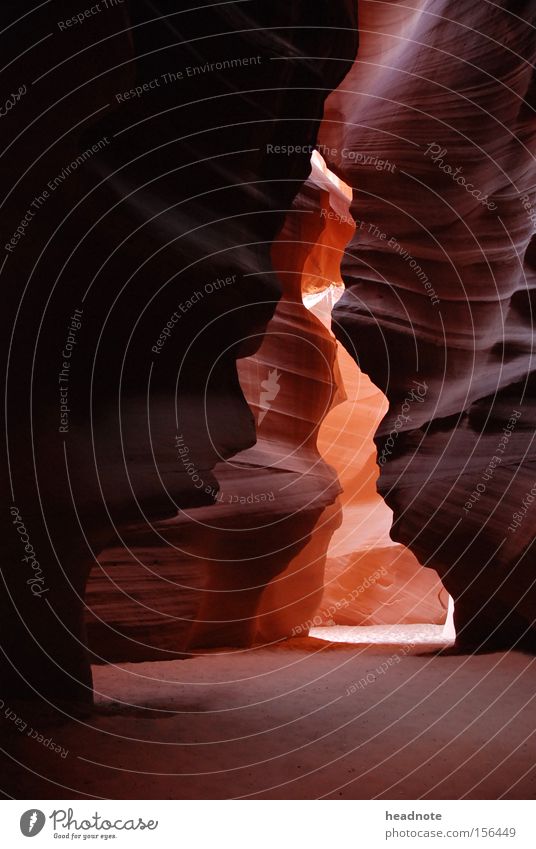 Tse bighnilini Antelope Canyon Valley Light Shadow High point Rock Sand Reflection Stone Minerals USA Mountain Reflection & Reflection