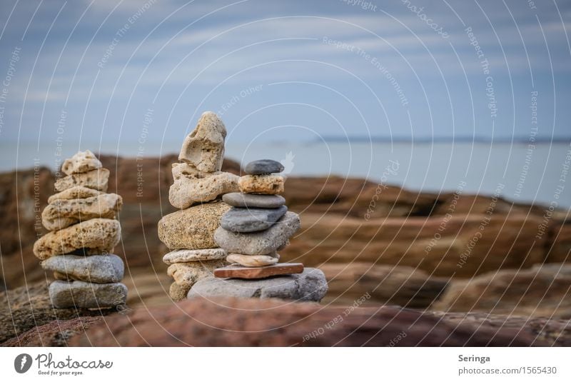 cairn Vacation & Travel Far-off places Freedom Summer Summer vacation Sun Beach Ocean Waves Nature Landscape Sky Horizon Sunrise Sunset Sunlight Spring