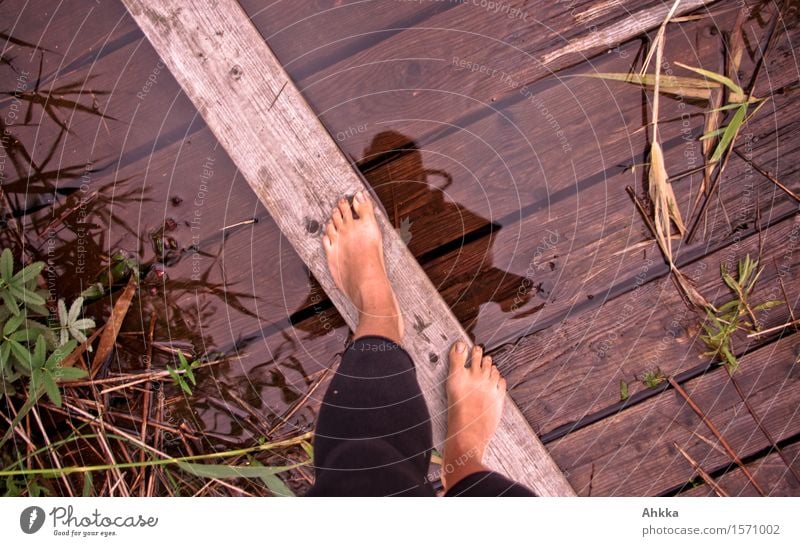 water spirit Human being Young woman Youth (Young adults) Life Feet 1 Nature Fresh Brown Pink Joie de vivre (Vitality) Bravery Self-confident Power Willpower