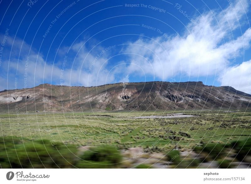 Bolivian Andes Mountain Sky Clouds Blur Contrast Movement Desert High plain Chile Highlands South America Summer Landscape Motion blur Veil of cloud Deserted