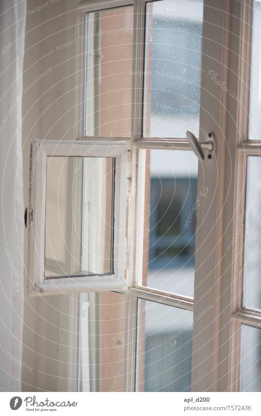 shutter House (Residential Structure) Window Discover Old Esthetic Uniqueness Gray White Open Colour photo Subdued colour Interior shot Deserted Day