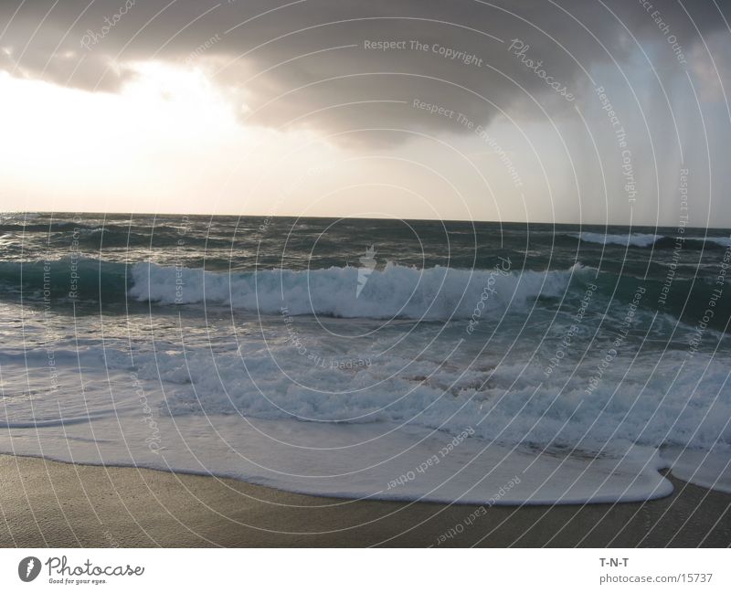 Southernmost point of Sardinia Ocean Beach Back-light Foam Surf Sand Water