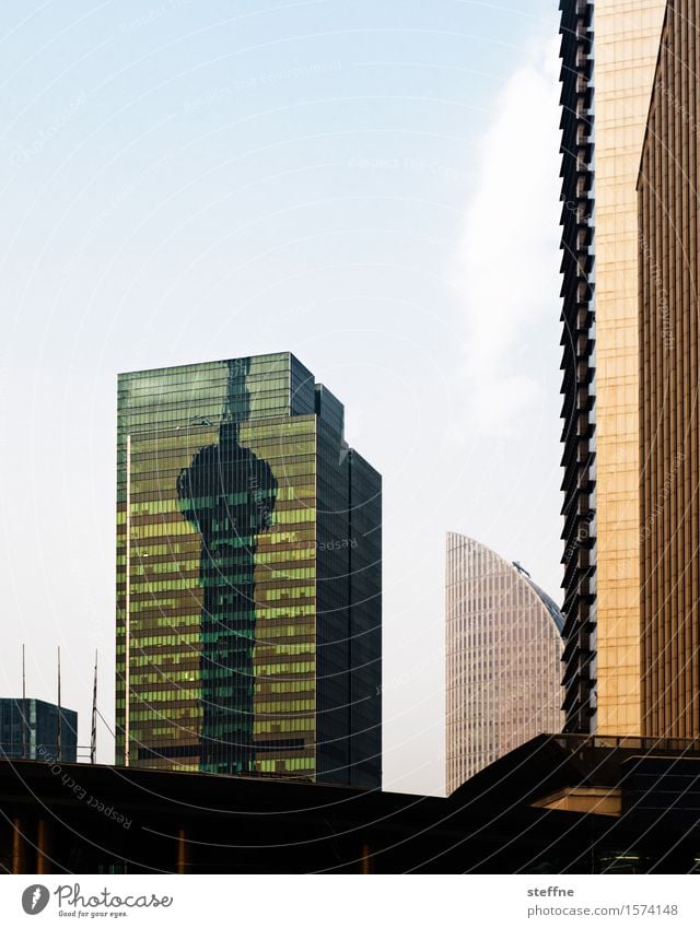 Television Tower (Remix) High-rise Town Remixcase Shanghai China Television tower Shadow Reflection Facade Landmark Pu Dong Colour photo Exterior shot Deserted