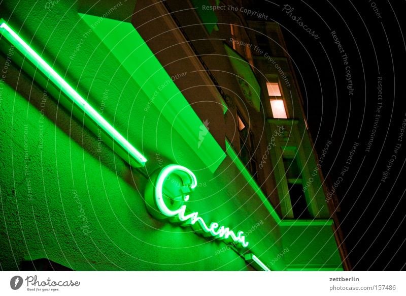 film festivals Cinema Neon light Neon sign Advertising Typography House (Residential Structure) Facade Oriel Light Illuminate Detail Theatre Letters (alphabet)