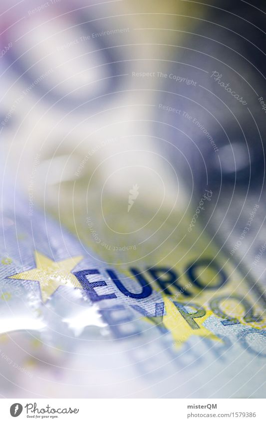 Aqueous Euro II Art Work of art Esthetic Design Euro symbol Euro bill Money Financial institution Bank note Financial Crisis Donation Financial transaction