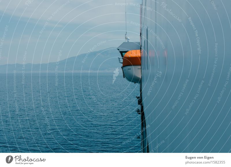 Adriatic crossing - land in sight Calm Vacation & Travel Tourism Far-off places Freedom Cruise Summer Island Italy Europe Navigation Inland navigation