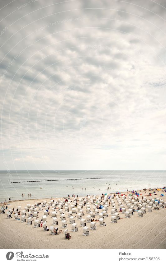 Play, fun, excitement Beach Coast Ocean Baltic Sea North Sea Rügen Sand Beach chair Island Vacation & Travel Tourism Panorama (View) Sky Large