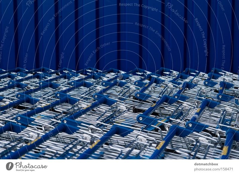 sea of sheet metal Tin Blue Shopping Trolley Vertical Silver Stripe Horizon Horizontal Ocean Wall (building) Corrugated sheet iron Obscure Transport Colour