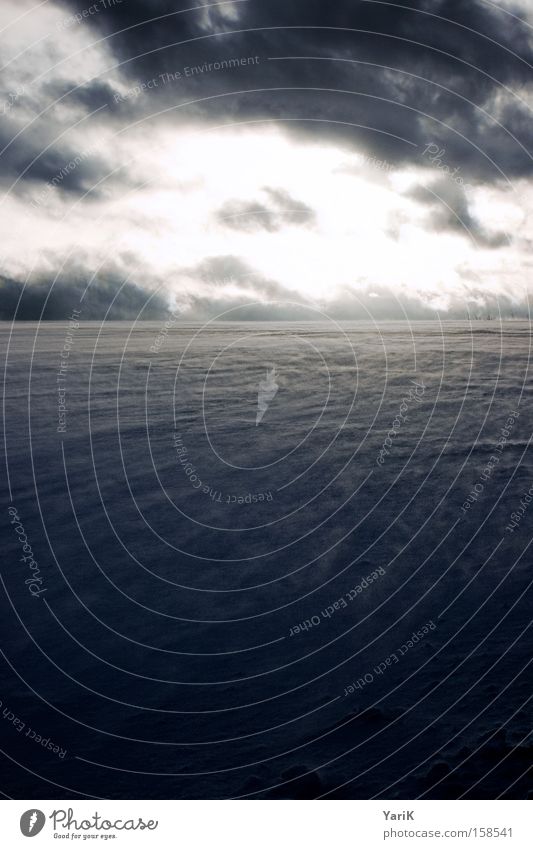 cold wind Winter Hill Horizon Sky Clouds Wind Cold Ice Snow layer Gale Blow