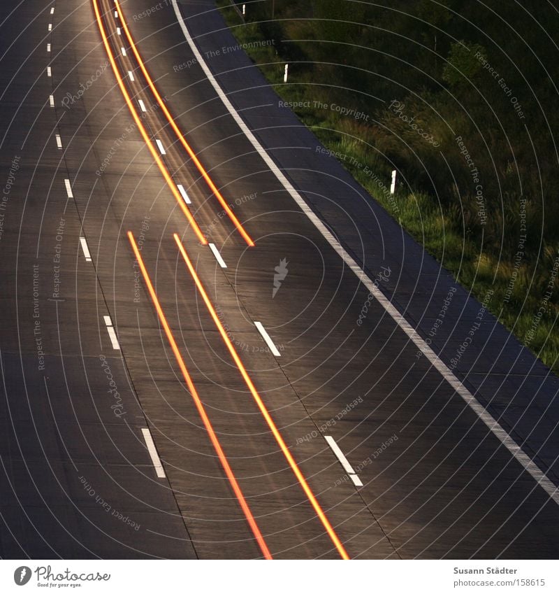 Stop and go! Highway Driving Speed Light Rear light Floodlight Car headlights Long exposure Bridge Time Wait Traffic infrastructure