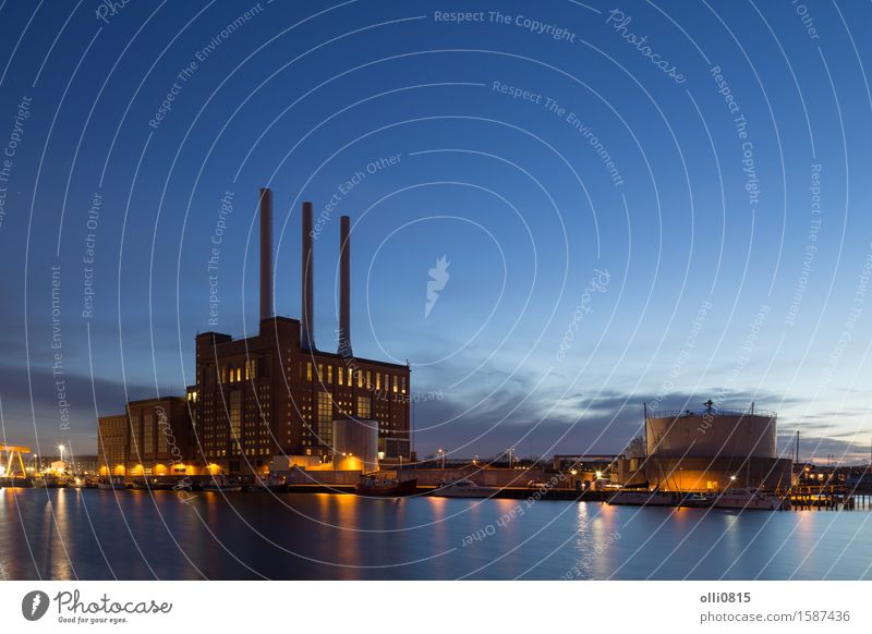 Svanemolle Power Plant in Copenhagen, Denmark Industry Town Energy Environmental pollution Emission fume Ecological Heat thermal Svanemoelle nordhavn danish