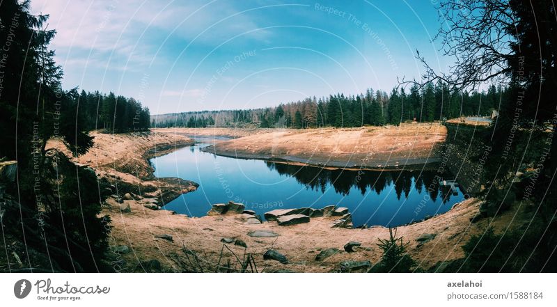 Mountain lake in the Harz Mountains Trip Adventure Far-off places Freedom Sightseeing Hiking Forest Alps Lakeside Beach Pond Discover Vacation & Travel Tourism