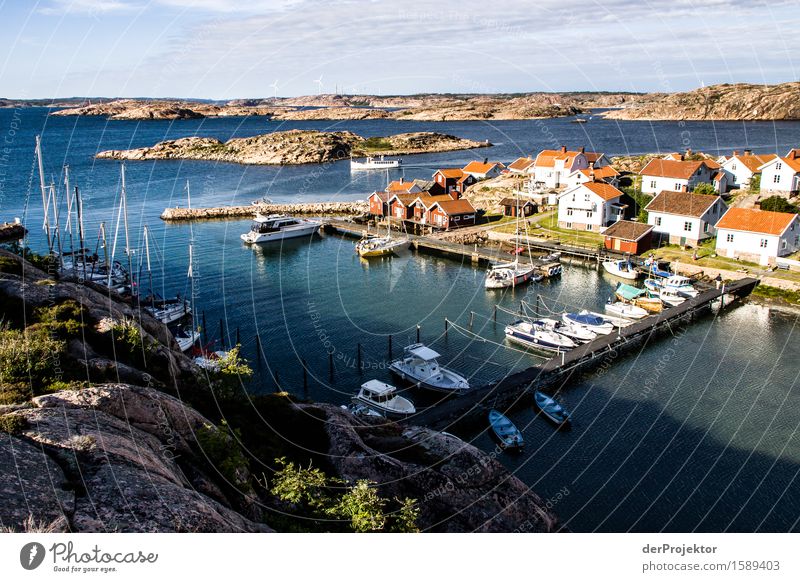 Small fishing village on the archipelago II Environment Nature Landscape Plant Animal Summer Beautiful weather Hill Rock Waves Coast Lakeside Baltic Sea Island