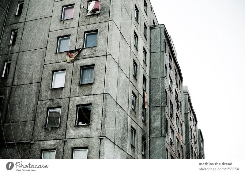 GERMAN LEITKULTUR Architecture Building Prefab construction Window Line Crazy Dark Gray Dismissive Germany German Flag Federal eagle Pride Patriotism Berlin