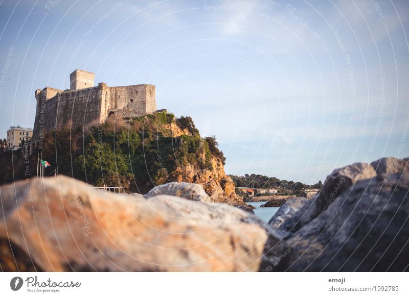 castle Village Fishing village Outskirts Castle Tourist Attraction Landmark Old Warmth Colour photo Exterior shot Deserted Evening Wide angle