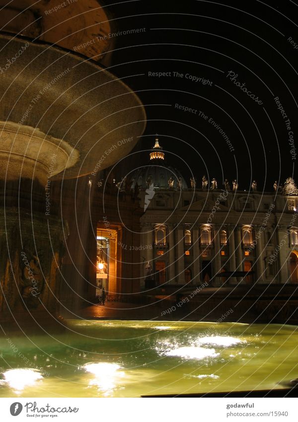 Peter's Cathedral St. Peter's Cathedral Water fountain Vatican Fountain Europe Religion and faith Dome