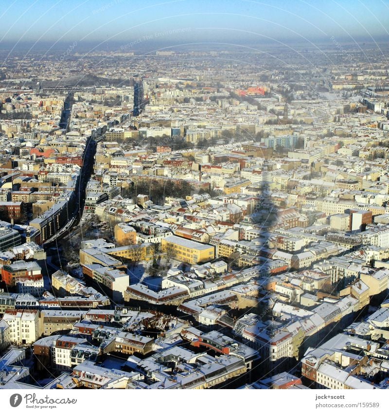 be a tv Sightseeing Winter Frost Downtown Berlin Capital city Tourist Attraction Landmark Berlin TV Tower Cold Horizon Far-off places Shadow play