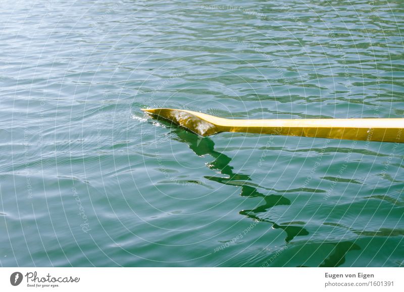 Rudder in the mountain lake Fishing (Angle) Summer Summer vacation Sun Mountain Air Water Spring Beautiful weather Waves Lake Rowboat Free Fresh Glittering Blue