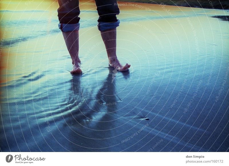 cold blue 2 Ocean Feet Beach Waves Jeans Cold Wet Blue Colour Long exposure Analog cross