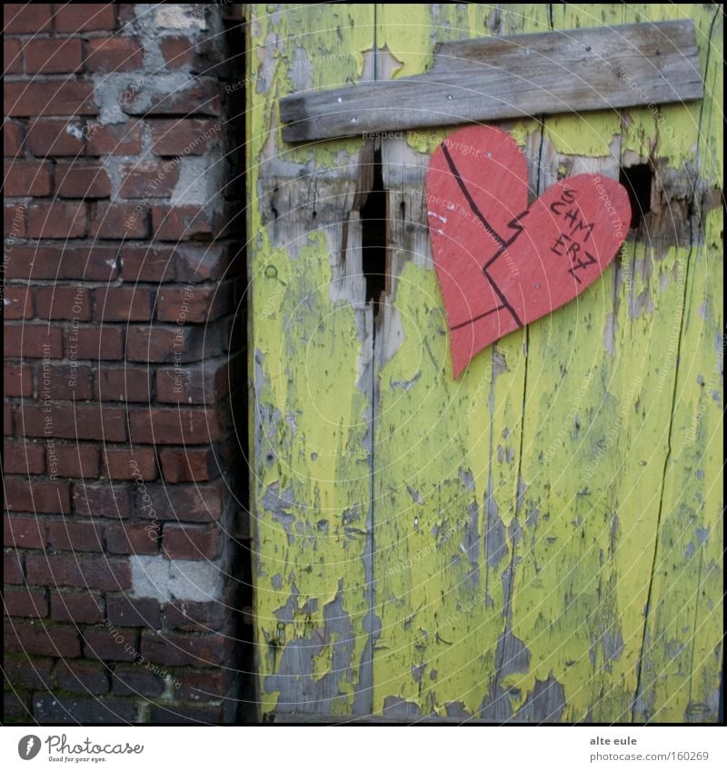 pain. Heart Door Decline Wall (barrier) Brick Multicoloured Pain Hollow Alternative Left Repression Grief Distress foundry Occupied house Love