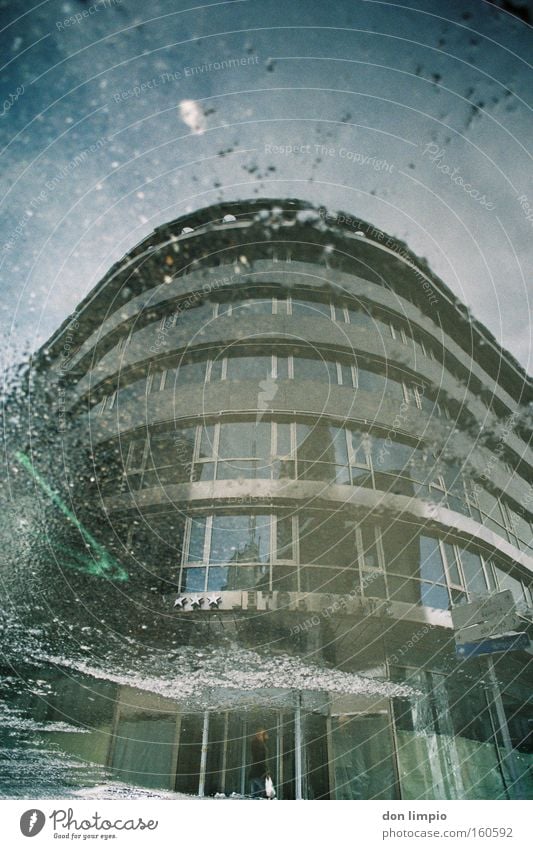 country House (Residential Structure) Hotel Building High-rise Puddle Asphalt Street Wet Reflection Andorra Analog