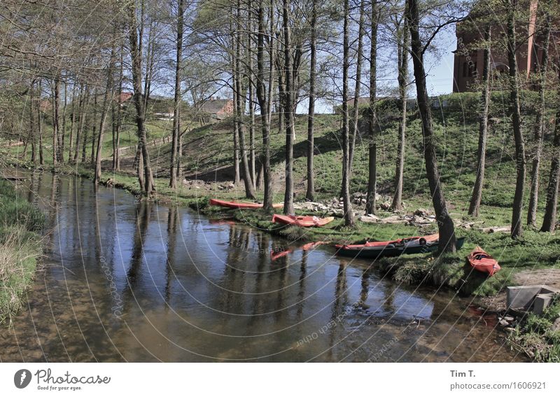 paddling Leisure and hobbies Paddling Vacation & Travel Trip Adventure Freedom Camping Summer River bank Drawa Village Poland Brook May Canoe Rowboat