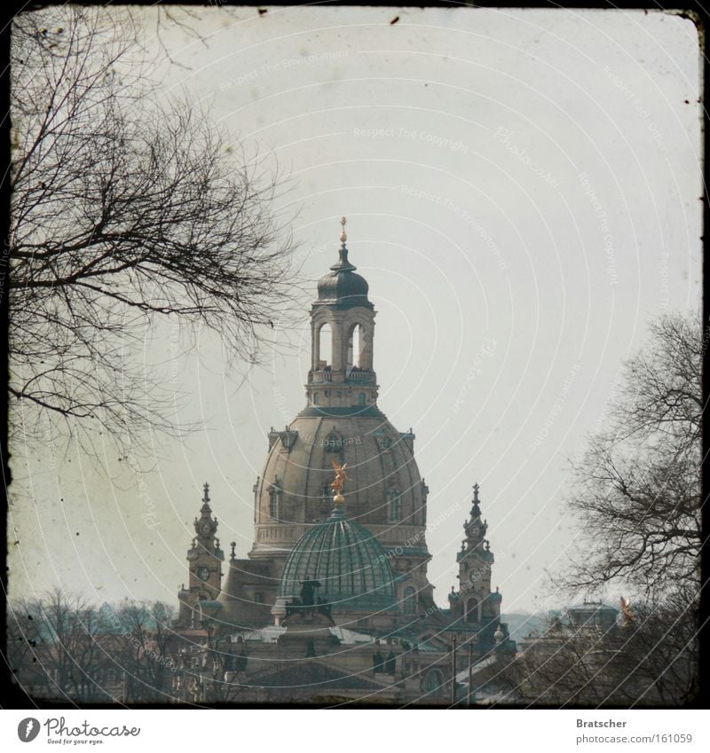 Kirchentag 2011: in Dresden! Architecture Landmark Monument Hope Frauenkirche New market Baroque Renewal House of worship Colour photo Subdued colour