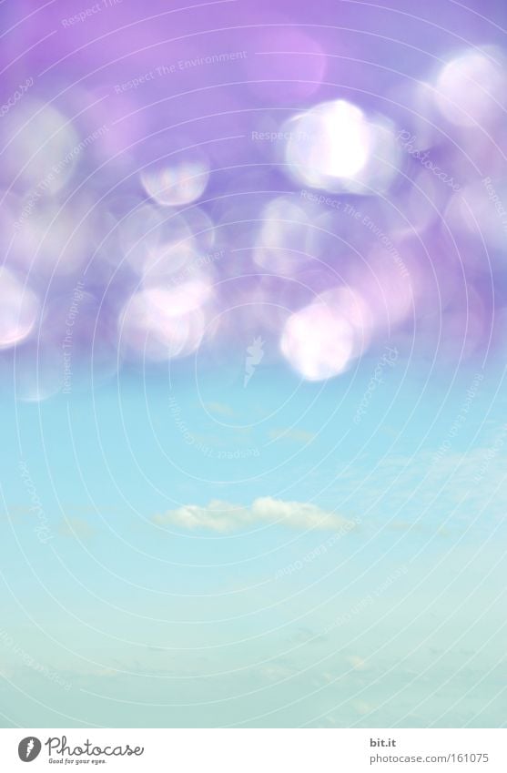 HIMMEL SEE Aviation Environment Sky Clouds Horizon Summer Climate Beautiful weather Glittering Dream Exceptional Kitsch Trashy Blue Violet Happy