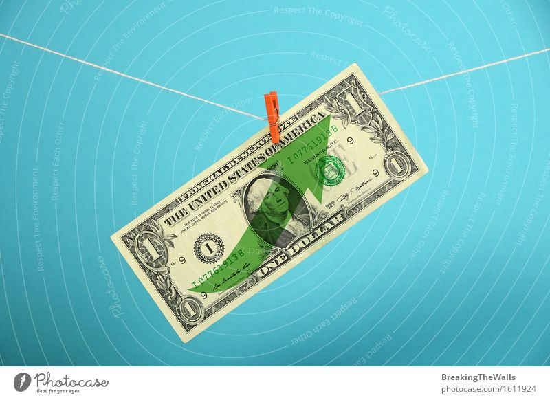 American economy growth, strengthening of US dollar Money Economy Financial Industry Business Rope Dollar symbol Hang Growth Strong Blue Green Power USA up