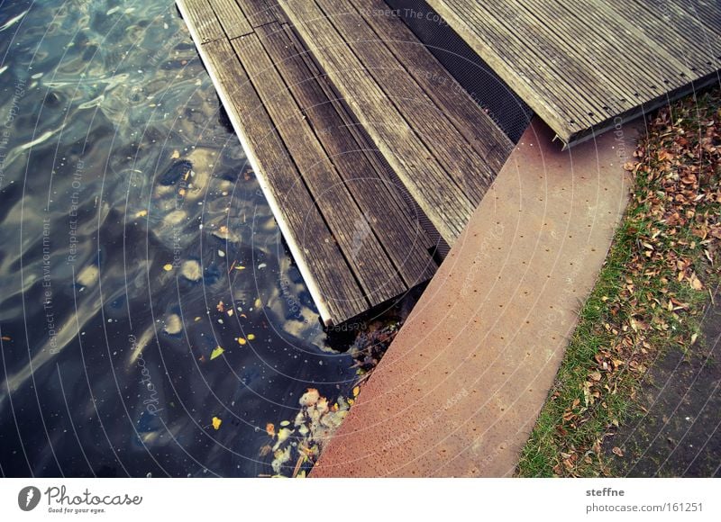 it banks out Spree River Lakeside River bank Channel Flood Footbridge Stairs Wood Lawn Jetty embankment Escarpment