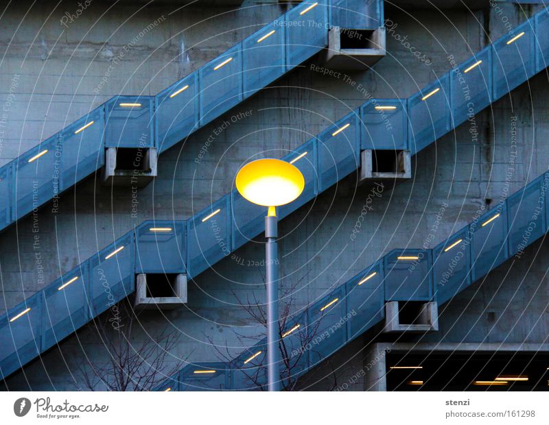 staircase light Twilight Light Moody Diagonal Upward Lantern Architecture Stairs