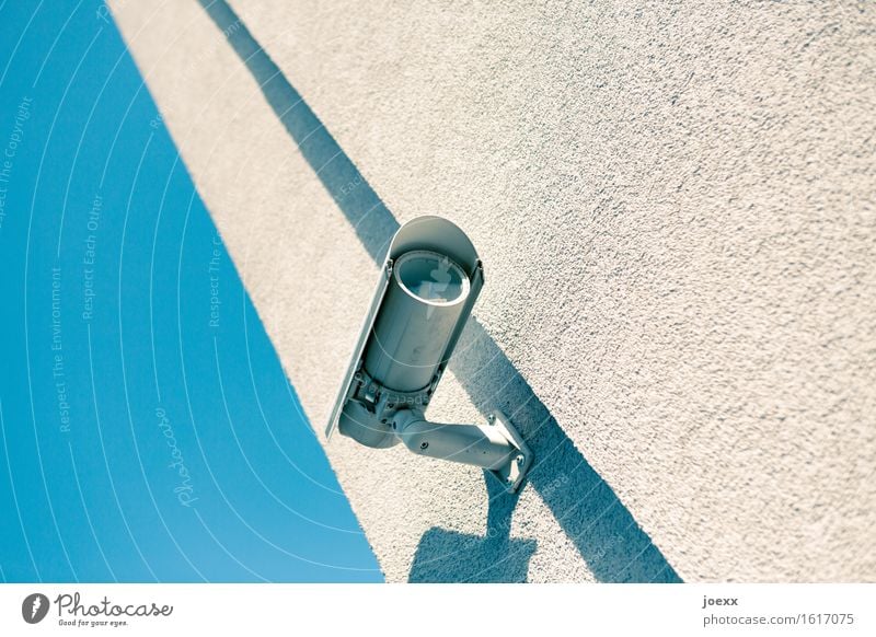 CCTV Video camera Technology Wall (barrier) Wall (building) Looking Surveillance Surveillance camera outdoor area wall mounting Colour photo Exterior shot