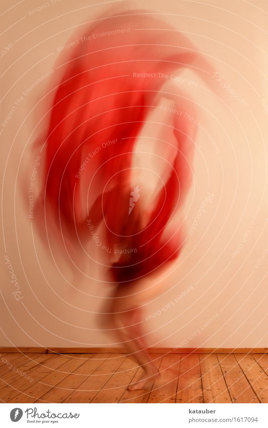 whoosh Feminine Body Skin 1 Human being Movement Dance Romp Esthetic Fantastic Fresh Healthy Modern Crazy Warmth Red Happiness Joie de vivre (Vitality)