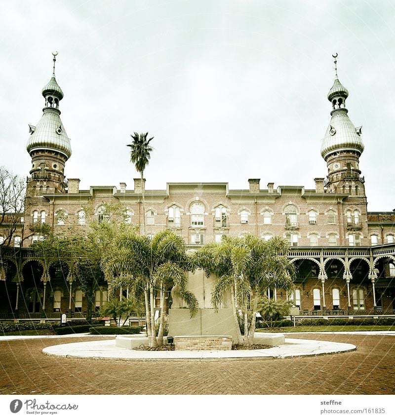 rathskeller Tampa Florida USA Academic studies Building Hotel Beautiful Fairy tale Tower Palm tree Summer Luxury Near and Middle East Know Colonial Historic