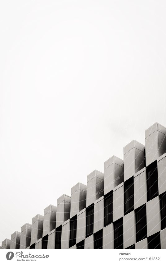 checkered hotel Architecture Building Dublin Modern Pattern Fog Docklands Structures and shapes Geometry Black & white photo Design Detail Contemporary