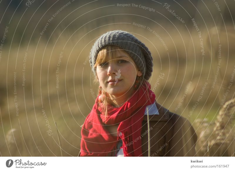 girl on meadow Happy Contentment Relaxation Summer Woman Adults Landscape Spring Meadow Cap Discover Straw Pasture Willow tree Hay Americas Colour photo